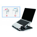 Conceptronic ERGO Laptop Cooling Stand Notebook stand Black 39.6 cm (15.6&quot;)