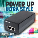 Intellinet Gigabit Ultra PoE+ Injector, 1 x 60 W Port, IEEE 802.3bt and IEEE 802.3at/af Compliant, P