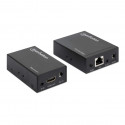 Manhattan HDMI 1080p over Ethernet Extender Kit, Up to 50m with Single Cat6 Cable, Tx &amp; Rx M