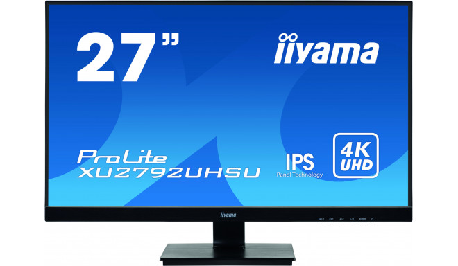 iiyama ProLite XU2792UHSU-B1 LED display 68.6 cm (27&quot;) 3840 x 2160 pixels 4K Ultra HD Black