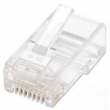 Intellinet RJ45 Modular Plugs, Cat5e, UTP, 2-prong, for stranded wire, 15 µ gold plated contacts, 10