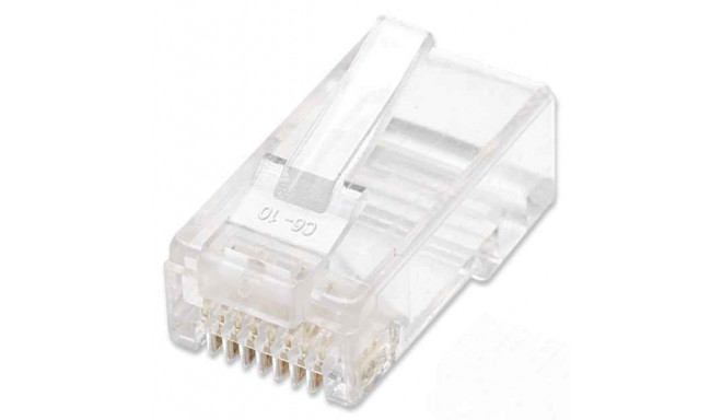 Intellinet RJ45 Modular Plugs, Cat5e, UTP, 2-prong, for stranded wire, 15 µ gold plated contacts, 10