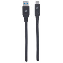 Manhattan USB-C to USB-A Cable, 3m, Male to Male, 5 Gbps (USB 3.2 Gen1 aka USB 3.0), 3A (fast chargi