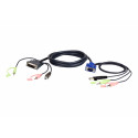 ATEN 2L-7DX2U video cable adapter 1.8 m VGA (D-Sub) + 3.5mm + USB Type-A DVI-I + 3.5mm + USB Type-B 