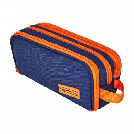 Herlitz pinal, 3 lukuga - Neon, sinine/oranž