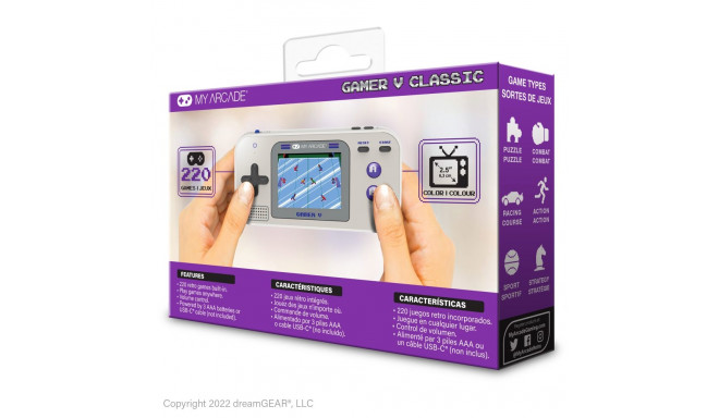 MY ARCADE GAMER V CLASSIC 220 in 1 games, grey, purple