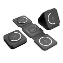 Choetech 3 in 1 Foldable Magnetic Wireless Charging Station T588 F (Black)