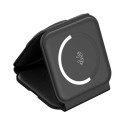 Choetech 3 in 1 Foldable Magnetic Wireless Charging Station T588 F (Black)