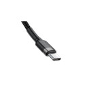 Baseus Type-C - Type-C cable Cafule PD2.0 60W Flash charge (20V 3A) 1m Gray/Black (CATKLF-GG1)