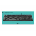 Logitech klaviatuur K120 USB INT, must