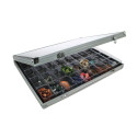 SAFE Aluminum Display Case 45 Compartments - 5377H - H65 mm