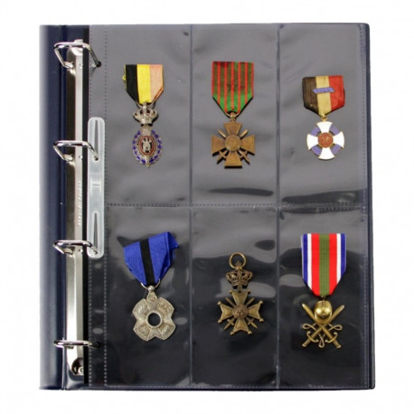 SAFE Transparent 6 Pocket Page For Military Medals