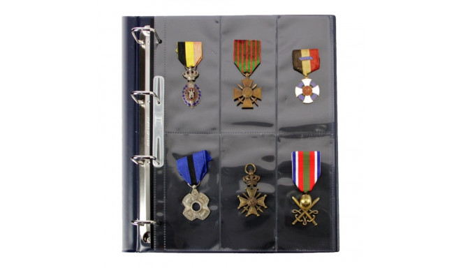SAFE Transparent 6 Pocket Page For Military Medals