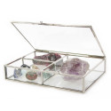 SAFE Glass display case - Silver-Messing