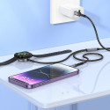 HOCO wireless charger 2in1 Type C for Apple Watch + charging cable Lightning PD QC 3A CW54 1,2 m bla