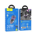 HOCO car charger Type C + cable Type C to Lightning PD QC3.0 30W Z53 purple