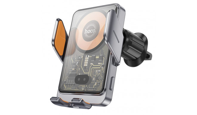HOCO car holder with wireless charging for air vent 15W HW7 gray