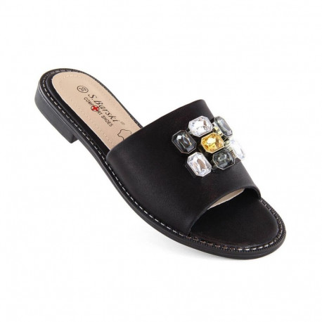 S.Barski W OLI262A black zirconium flip-flops (37)