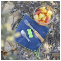 Picnic set with fork, spoon and Knife Nr.8 Stainless steel Opinel