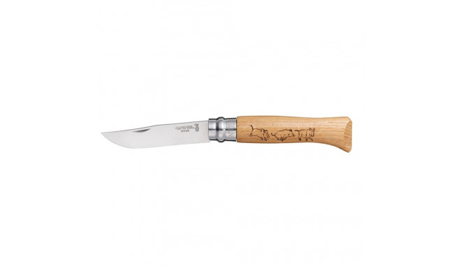 KNIFE OPINEL STAINLESS STEEL NR 8 ANIMAL (BOAR)