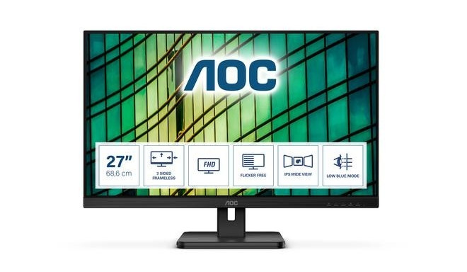 AOC E2 27E2QAE computer monitor 68.6 cm (27&quot;) 1920 x 1080 pixels Full HD LCD Black