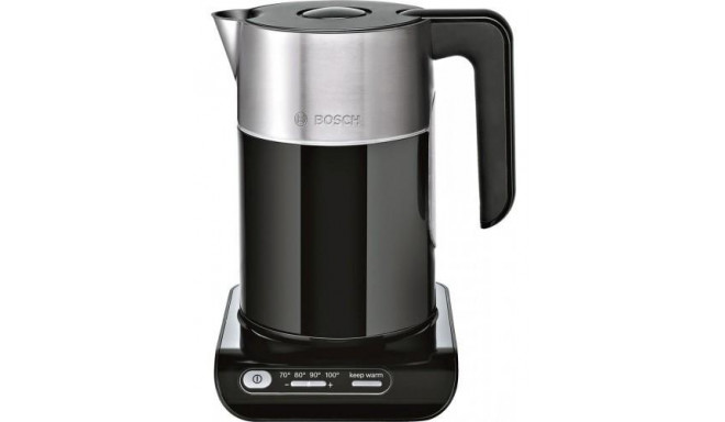 Bosch TWK 8613P electric kettle 1.5 L 2400 W Black, Stainless steel
