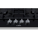 Bosch Serie 4 PNH6B6B90 hob Black Built-in 60 cm Gas 4 zone(s)