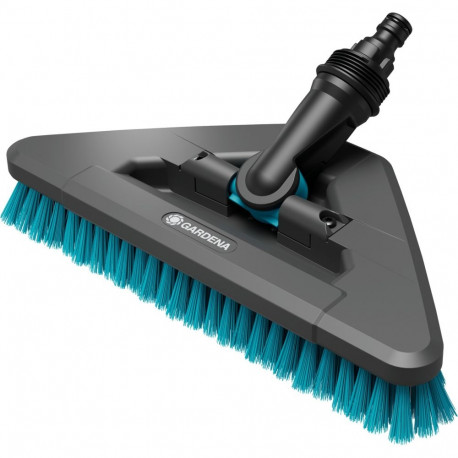 GARDENA Cleansystem handle brush hard flex, washing brush (grey/turquoise, 360 swivel joint)