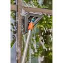 GARDENA Cleansystem handle brush soft flex, washing brush (grey, 360 swivel joint)