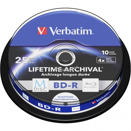 M-DISC BD-R plaadid 4x 25GB 10tk trükitavad