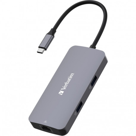 USB-C Pro Multiport-Hub CMH-05, 5 Port (grau, HDMI, RJ-45, 2x USB-A, USB-C PD)