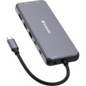 Verbatim USB-C Pro multiport hub CMH-14, 14 port, docking station (grey, 2x HDMI, VGA, RJ-45, 5x USB