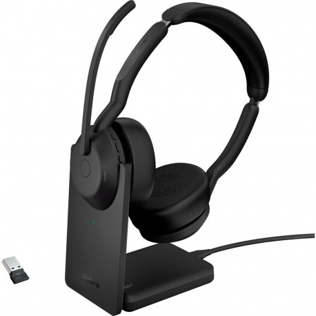 Evolve2 55, mit Ladestation (schwarz, Stereo, UC, USB-A, Link380a)