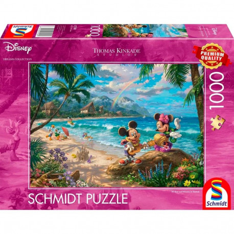 Schmidt Spiele Thomas Kinkade Studios: Disney Dreams Collection - Minnie & Mickey in Hawaii, puzzle 