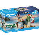 PLAYMOBIL 71473 Pirates Starter Pack Pirate with Alligator, construction toy