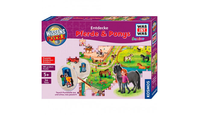 KOSMOS knowledge puzzle WHAT IS WHAT Junior: Discover the pony farm (54 pieces)