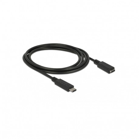USB 3.2 Gen 1 Verlängerungskabel, USB-C Stecker > USB-C Buchse (schwarz, 1,5 Meter, SuperSpeed)