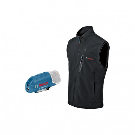 Bosch Heat+Jacket GHV 12+18V kit size 3XL, work clothing (black, incl. charger GAL 12V-20 Profession