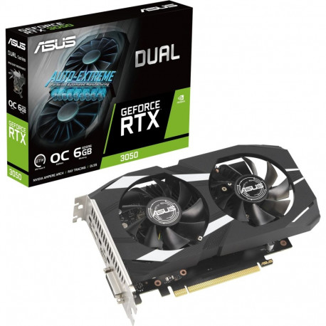 GeForce RTX 3050 DUAL OC (1x DisplayPort, 1x HDMI 2.1, 1x DVI-D)