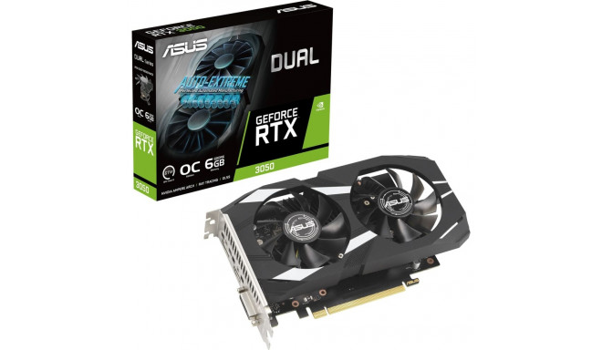 ASUS GeForce RTX 3050 DUAL OC, graphics card (1x DisplayPort, 1x HDMI 2.1, 1x DVI-D)