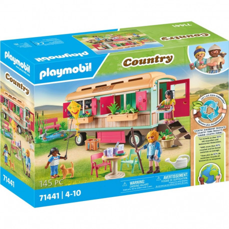 PLAYMOBIL 71441 Country Cozy construction trailer café, construction toy