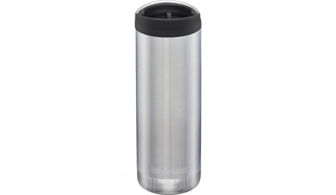 Klean Kanteen drinking bottle TKWide VI vacuum insulated, 473ml (stainless steel (brushed), with bla