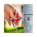KNIPEX universal key 00 11 06, socket wrench (silver/red, for common cabinets and locking systems)