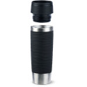 Emsa TRAVEL MUG Waves Grande thermal mug (black/stainless steel, 0.5 liters)