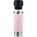 Emsa TRAVEL MUG Waves Grande thermal mug (light pink/stainless steel, 0.5 liters)