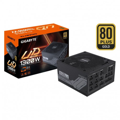 GIGABYTE GP-UD1300GM PG5 1300W, PC power supply (black, 1x 12VHPWR, 8x PCIe, cable management, 1300