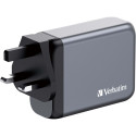 Verbatim GaN charger 100W, 1x USB-A, 3x USB-C (grey, PD 3.0, QC 3.0)