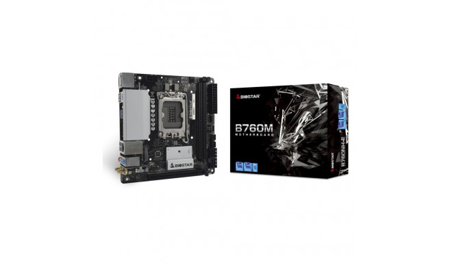 Biostar B760NHE - Socket 1700 - motherboard (dark gray)