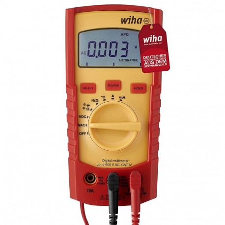 Digitales Multimeter 45218, bis 600 V AC, CAT IV (rot/gelb)
