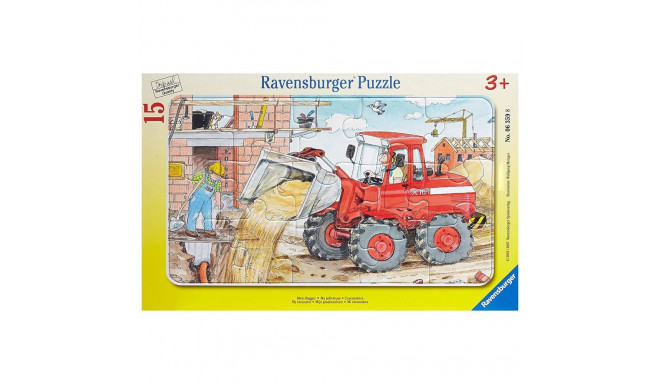 Ravensburger väike plaatpusle 15 tk Minu ekskavaator